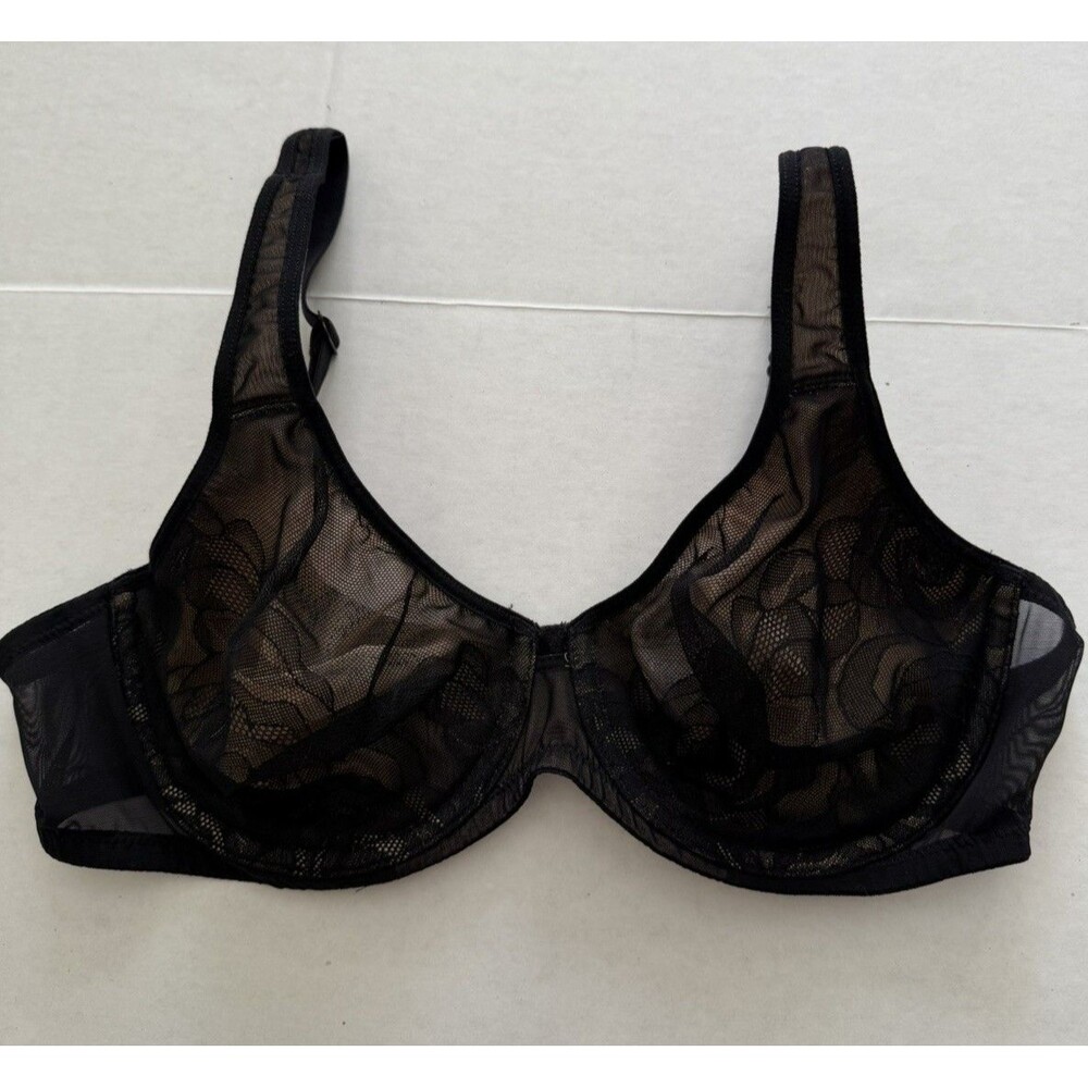 Wacoal Stark Beauty Underwire Bra 855225 Size 36C Black Lace